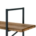 thumbnail image 7 of Ailis 75" Brown Pine Wood Metal Frame Etagere Bookcase Four-shelf Media Center, 7 of 7