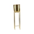 thumbnail image 6 of CosmoLiving by Cosmopolitan 39", 46"H Tall Dome Gold Metal Planter with Removable Stand (2 Count), 6 of 14