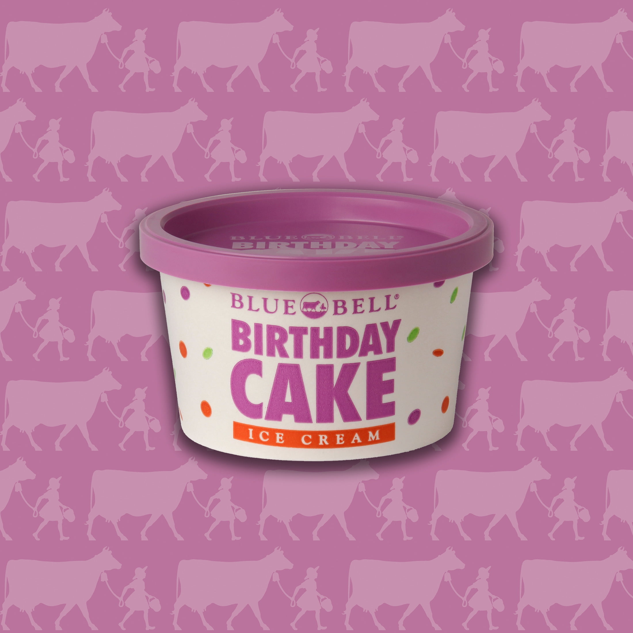 Blue Bell Birthday Cake Ice Cream Cups, 3.0 fl oz, 12 Count