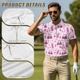 thumbnail image 5 of Binienty Pink Golf Elements Golf Apparel for Couple Athletic Fit Summer Golf Outfit Set Men's Shirt Women's Short Sleeve Skirt Workout Sports Summer Golf Outfit for Running Casual, 5 of 7