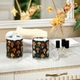 thumbnail image 4 of Yayeee 2 Pack Qtip Holder Bathroom Cotton Swab Canister with Lid Clear Dispenser Set, Black Mushroom Pattern, 4 of 6