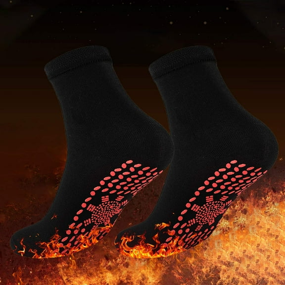 Ashosteey Self Heating Socks,Heated Socks,Health Sock, for Men and Women Outdoor,Cotton Heated Socks,Tourmaline Self-Heating Therapy Magnetic Socks Self-Heating Socks,Comfortable Winter Warm