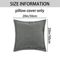 thumbnail image 5 of REGALWOVEN 1 Pc Plaid Pillow Covers with Pattern Decorative Pillow Cases Retro Square Cushion Covers Gray Grid 20" x 20", 5 of 6
