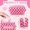 thumbnail image 3 of Set de bolsitas de maquillaje Giesiery Preppy a cuadros con 7 pulseras Heishi, 3 of 7