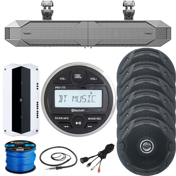 JBL PRV175 Marine Digital Media Bluetooth Receiver, 6 x