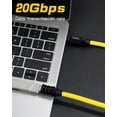 thumbnail image 3 of xianyou-USB C Câble d'Extension Court, 140W USB C Mâle vers USB C Femelle, Câble d'Extension USB C 20Gbps Support Vidéo 8K pour Thunderbolt 3, Ordinateur Portable, Tablette, Téléphone, 20cm/7.8 Pouces, 3 of 4