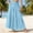 010Light Blue, variant on Generic Women's Boho Tiered Maxi Skirt - Elastic High Waist Flowy Long Skirt with Pockets for Summer Casual Wear