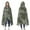 Green Camo Digital, variant on Wearable Blanket,Gray Camo Shark Silhouette Pattern Hooded Wearable Flannel Blanket for Adults & Teens,Winter Poncho Shawl Wrap Cape Cozy Anti-Pill,60"x80"