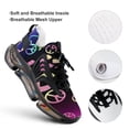 thumbnail image 4 of A Colorful Sign with Peace And Ribbon Walking Shoes for Men Woman Lightweight Tennis Fashion Elastic Sports Shoes Cushion Basketball Shoes, 4 of 7
