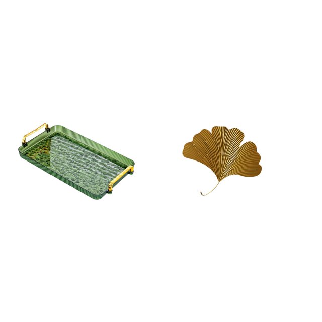 Bandeja De Postre Ginkgo Con Asa Para Comedor Y Dormitorio, Mesa De Centro De Hierro Forjado, Joyero, Decoración De Pared, Escultura