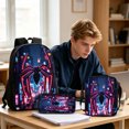 thumbnail image 5 of 3Pcs Spider Pattern School Backpack Set with Lunch Bag and Pencil Case for High School Students Superhero Large Capacity Hero Comic Web Travel Daypack Heavy Duty Rucksack, 5 of 5