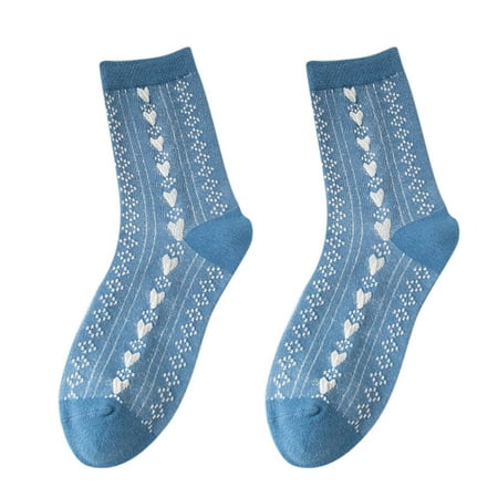 

Womens No Show Socks Matching Plaid Printing Thickened Warm Mid Tube Thick Socks