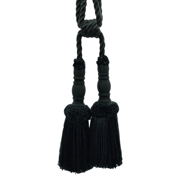 Set of 4Beautiful Black Double Tassel Tieback8 inch Tassel, 29 inch