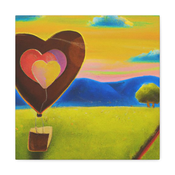 Heart Balloons Await - Canvas