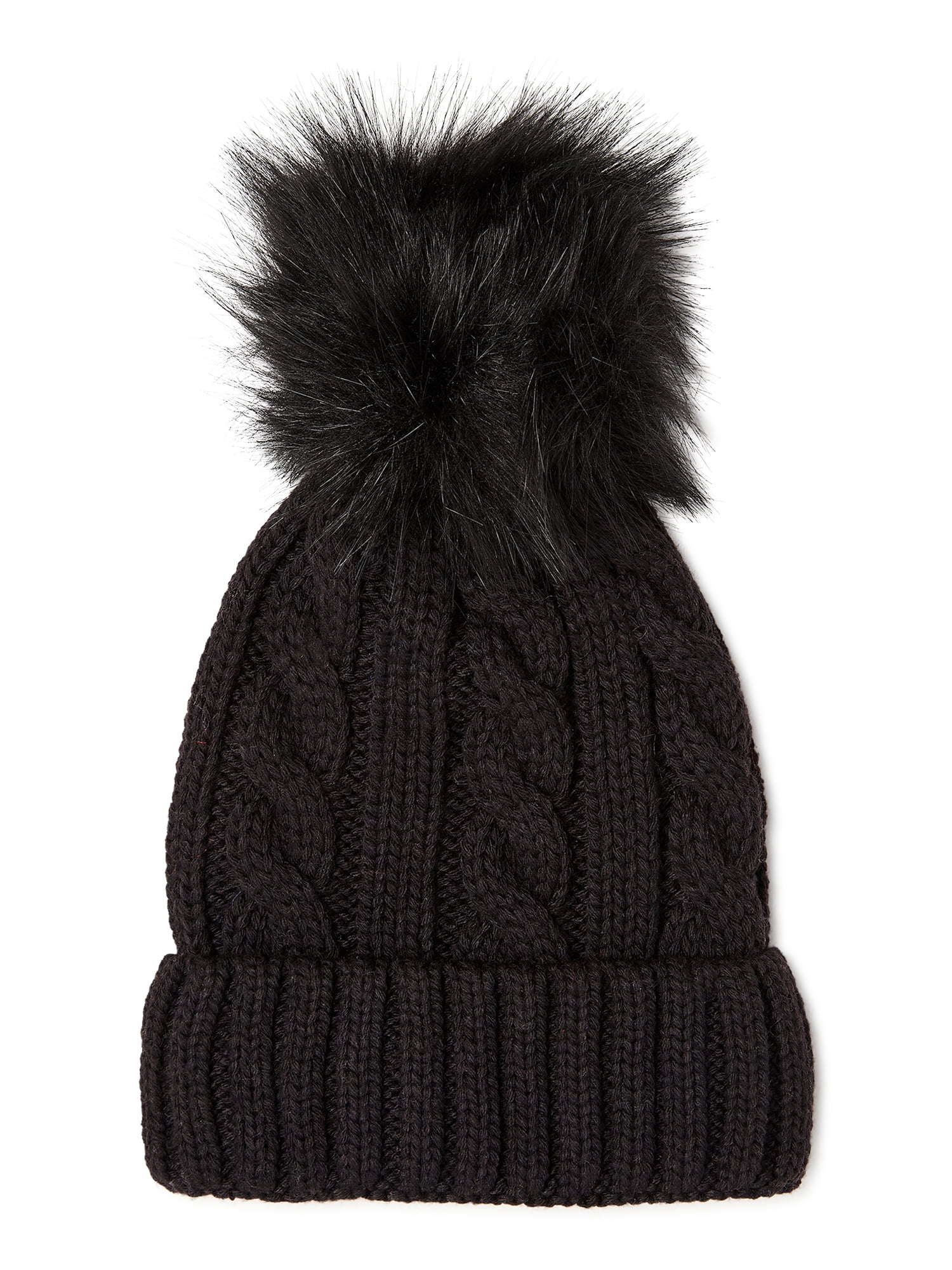 Lined Beanie with Pom Pom 