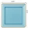 thumbnail image 2 of The Edge Collection Elegant Transparent Blue with Gold Rim Square Dinner Tableware COMBO Set: 20 Servings, 2 of 6