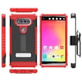thumbnail image 2 of RED TRI-SHIELD RUGGED CASE COVER with MAGNETIC KICKSTAND + BELT CLIP HOLSTER + LANYARD STRAP FOR LG V20 PHONE (VS995, LS997, H918, US996, 6505A, H990, F800), 2 of 6