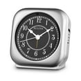 thumbnail image 1 of Bulova Clocks B1871 Silent Knight Non Ticking Movement Alarm Clock, Silver Tone, 1 of 4