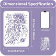 thumbnail image 2 of Jellyfish Stencil for Painting 11.7 x 8.3 Inch Reusable Plastic Jellyfish Template for Painting on Wall Wood Furniture Fabric Canvas DIY Craft Stencil, 2 of 8