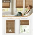 thumbnail image 3 of LazBlinds Cordless Bamboo Roman Shades, Light Filtering Window Treatment, Roll Up Bamboo Blinds for Window 43'' W x 60'' H, 3 of 4