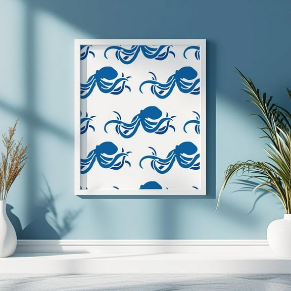 Octopus Painting Stencil 11.69x8.27 Inch Reusable Craft Stencils Hollow Out Drawing Painting Template for Painting on Wood Fabric Paper Walls Canvas Furniture