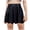 Black, variant on Girls Shiny Skirts, Stretchy Flared Mini Skater Skirt, High Waist Athletic Dance Skirts Ruffle Skirt 13Y