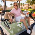 thumbnail image 3 of Golf Cart Seat Covers for 2 Seater,Snowman Microfiber Cart Seat Towel Blanket,Christmas Green Balls Snowflakes Farmhouse Plaid Absorbent NonSlip Bench Seats Protector for Golf Course 51"x31", 3 of 9