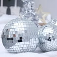 thumbnail image 3 of Jinsinto Mirror Disco Ball - 8 Inch (Approx. 20.3 cm) Cool and Fun Silver Hanging Party Disco Ball - Large Party Decoration, Party Design, 3 of 6