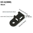 thumbnail image 2 of 100 Pcs Black Cable Tie Base Saddle Type Mount Wire Holder，for Run Cords at Your Home or Office Cable and Wire management. Permanently Anchor To Wall, Desk or Baseboard (HC-0), 2 of 7