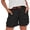 Black, variant on Conairie Womens Belted Cargo Shorts Solid Color Drawstring Utility Casual Summer Shorts with Pockets Green L
