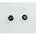 thumbnail image 4 of Faship  Navy Blue Premium  Rhinestone Crystal Floral Necklace Earrings Set, 4 of 5