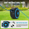 thumbnail image 4 of Yesurprise Retractable Garden Hose Reel-1/2 In x 78 Ft Wall Mounted Hose Reel 9-Function Sprayer NozzleAny Length Lock Slow Return System180°Swivel Bracket, 4 of 6