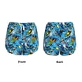 thumbnail image 3 of Rateoe snow board blue Printed 2 in 1 Women's Workout Shorts for Athletic Gym Running Shorts with Phone Pockets-X-Large, 3 of 7