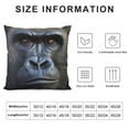 thumbnail image 5 of COMIO  Monkey Pillow Case Wild Animal Black Gorilla Beast Decorative Throw Pillow Cover Square Cushion  Canvas for Women Men, 5 of 5