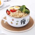thumbnail image 3 of 2 Pack Stainless Steel Rice Bowl Noodle Bowl Plastic Korean Large Bubble Face Cup Double Floor Cover Fresh Bowl Pink with Spoon, 3 of 7