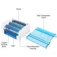 thumbnail image 4 of Terminal Block Junction Box 4-Level Single Phase Junction Case 411 Terminal Distribution Box Din Rail Terminal Case with Transparent Cover Distribution Protection Box, 4 of 7