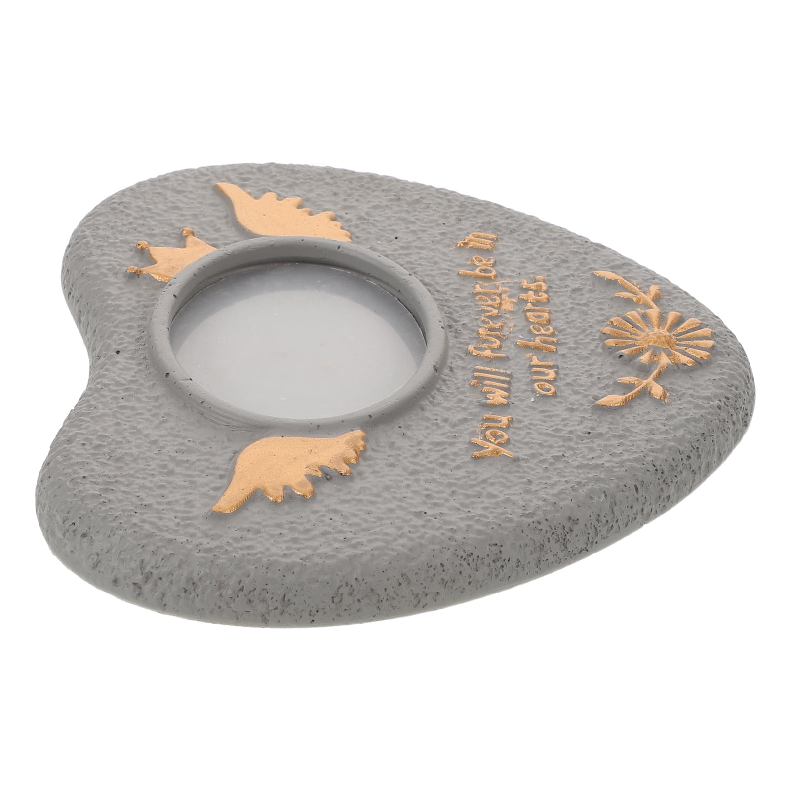 Baluue Grey Outdoor Pet Memorial Stone Plaque with Weather-Resistant Engraving for Garden or Yard