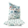 thumbnail image 2 of Elegant Elephant Paisley Throw Pillow with Removable Cover in Blue 18x18, 2 of 6