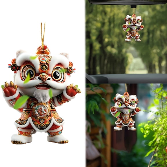 Liquidation! Explosion Créative Chinoise Nationale Pendentif de Sac à Dos de Voiture en Acrylique Plat 2D Poupée de Danse Porte-Clés. Porte-Clés de Sac à Dos Fenêtre Arbre Décorations de Vacances en Famille