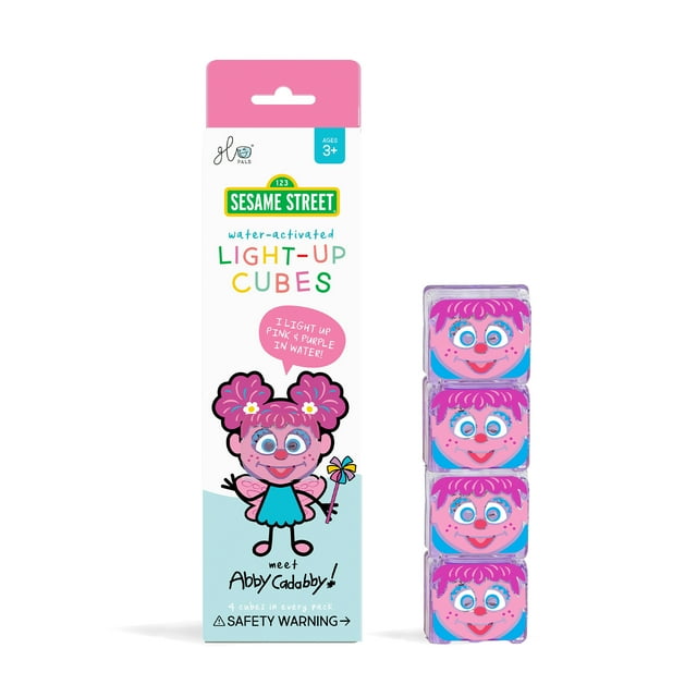 Glo Pals - Cubes Lumineux Réutilisables sous Licence pour Jeu Sensoriel, Lot de 4 - Abby Cadabby