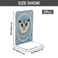 thumbnail image 2 of Wobogo White Owl Pattern Acrylic Bookends Clear L-Shaped Book Holder with Non-Slip Pads for Books Files Magazines CD DVD 5.4×4.1×8.1in, 2 of 6