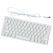 COOLHOOD Thin Wireds USB Miniature Keyboards 78 Ergonomic for Comfortable Typing on PC Laptop