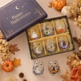thumbnail image 7 of Spooktacular Sips Single Egg Shape Stemless Wine Glass, 2D Glitter Graphic Octopus Spider Web Cup, Halloween Holiday Cocktail Sea Glass Bar Drinkware (C), 7 of 7