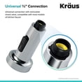 thumbnail image 4 of Kraus KFS-1SS Dual Function Kitchen Faucet Sprayer, Stainless Steel, 4 of 5