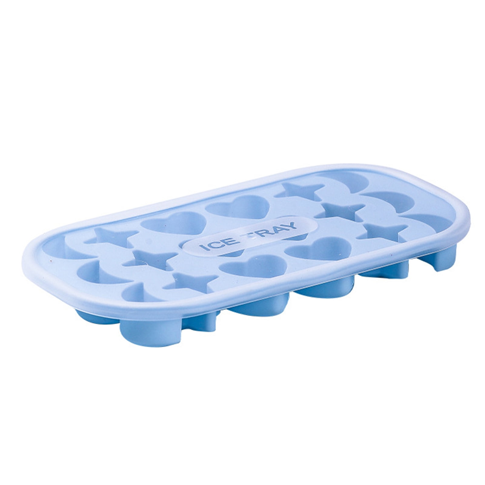 DOQAUS Ice Cube Trays 4 Pack, Easy-Release Silicone & Flexible 14-Ice Cube Trays with Spill-Resistant Removable Lid, Lfgb Certified and BPA Free, for