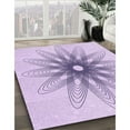 thumbnail image 3 of Ahgly Company Machine Washable Indoor Square Transitional Rich Lilac Purple Area Rugs, 6' Square, 3 of 7