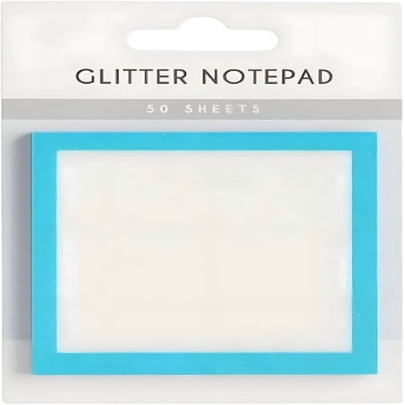 CCOCC Glitter Transparent Sticky Notes - 50-Pack Repositionable Memo Pads for Planners Books&Office Sticky Notes for Bible