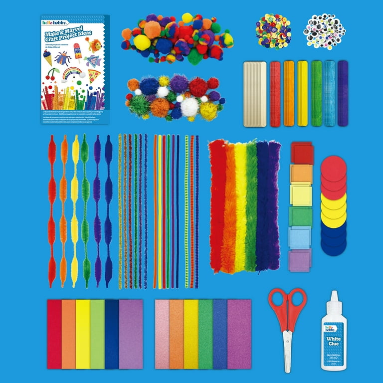 Hello Hobby Craft Supply Library, 700+ Piece All-in-One Kids Craft