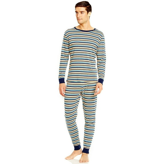 Leveret Men's Fitted Striped Pajama Set 100% Cotton (Size X Small-X Large)