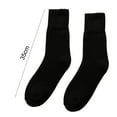 thumbnail image 6 of Kiskick 1 Pair Mid-Tube Ribbed Cuffs High Elasticity Women Socks Winter Solid Color Thickened Fleece Lining Snow Socks for Cold Weather Outdoor Activities, 6 of 8